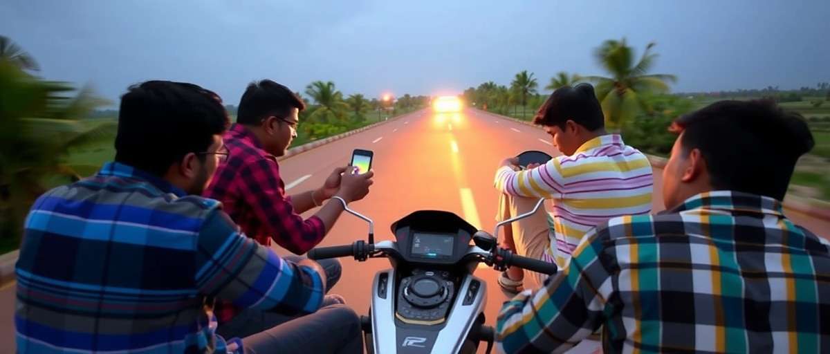 Goa Speed Demon - Multiplayer Fun Group of Indian friends playing Goa Speed Demon multiplayer mode on their mobile devices