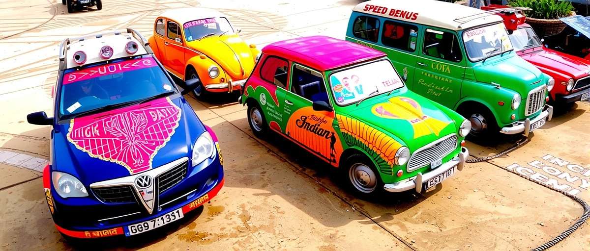 Goa Speed Demon - Indian Vehicle Customization Customized Indian cars in Goa Speed Demon showing various regional paint jobs and modifications