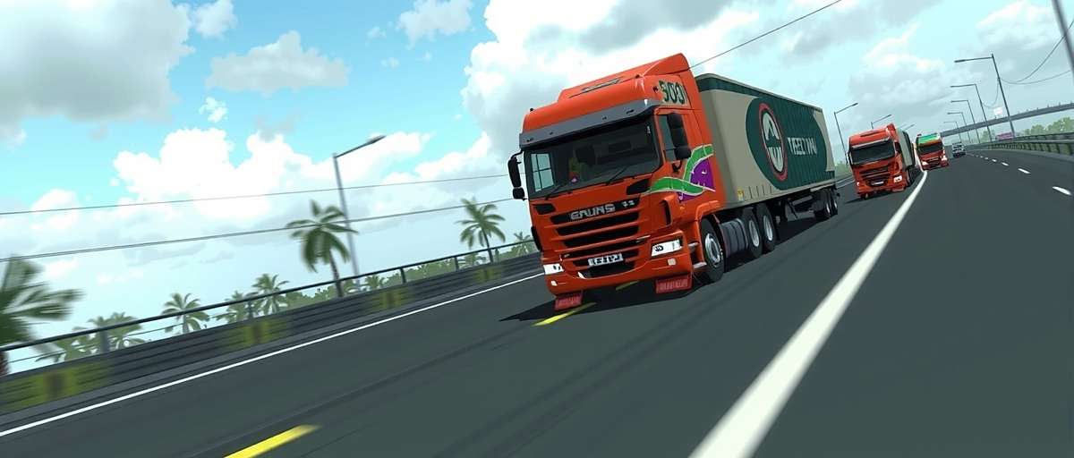 Goa Speed Demon - Trucking Mode Concept Concept art for upcoming Goa Speed Demon trucking mode featuring Indian commercial vehicles on highway